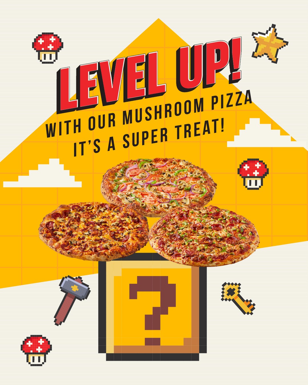 🍄 Ready to elevate your pizza game? Our Mushroom Pizza is here to impress!