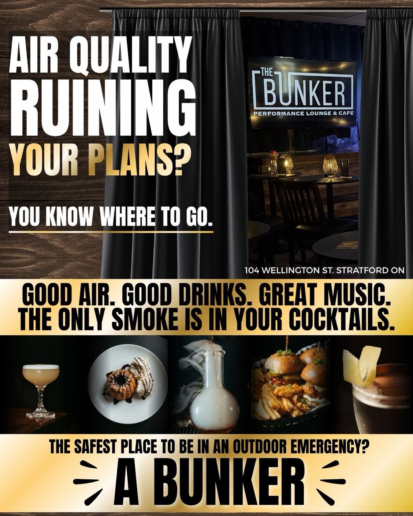 In the event of a natural disaster, experts recommend taking shelter at The Bunker.