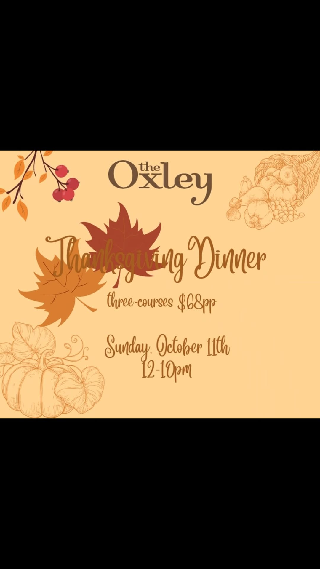 Gather friends and family members and let us do the cooking. Book your Thanksgiving table today.