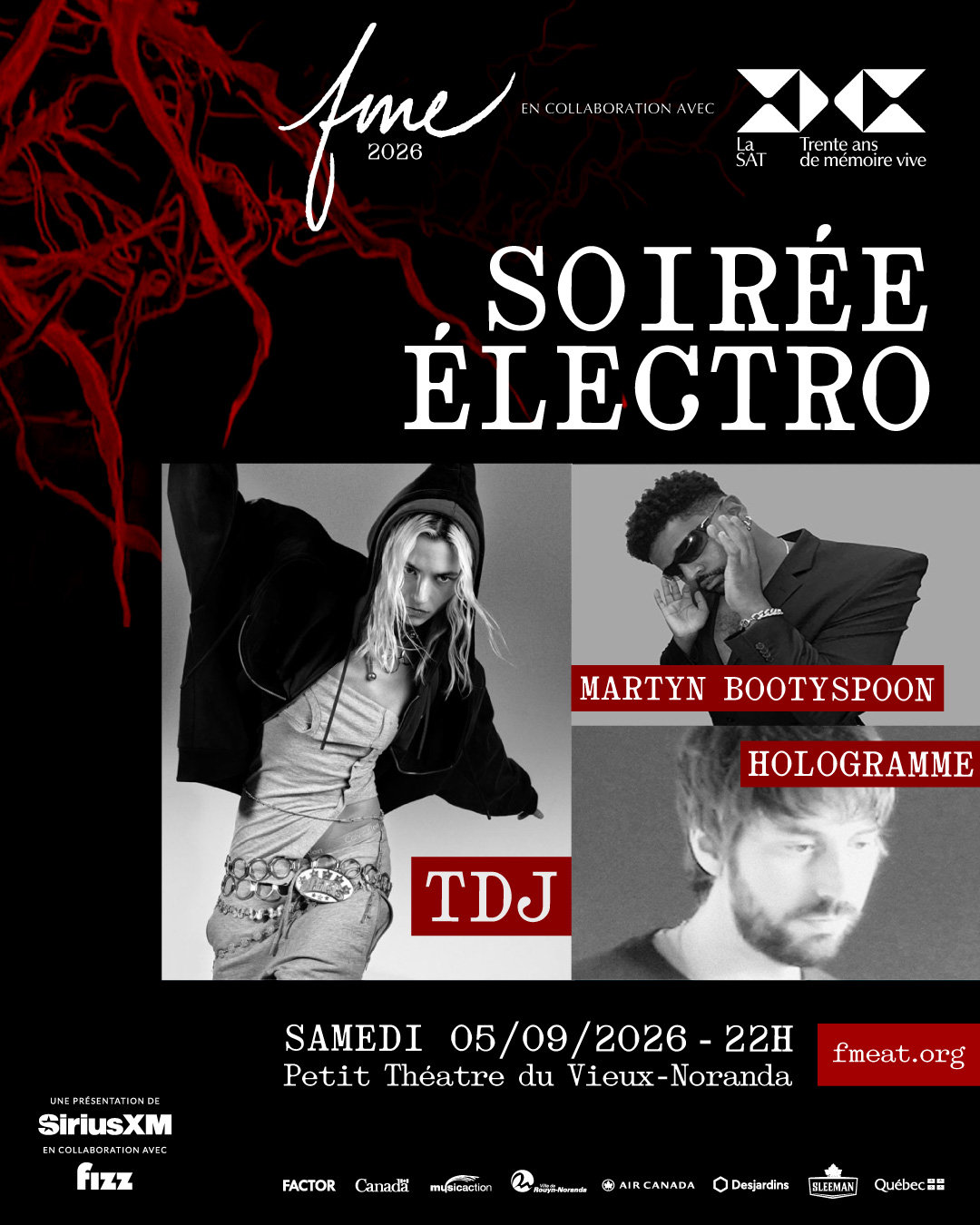 @fme_at en collaboration avec la @sat_montreal est fier de vous présenter une soirée électro immanquable afin de célébre