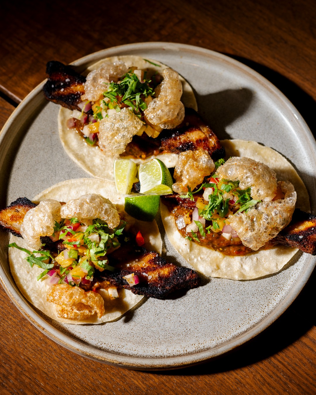 A little sweet. A little smoky. A little spicy. Exactly as it should be. Try our Pork Belly Tacos today.