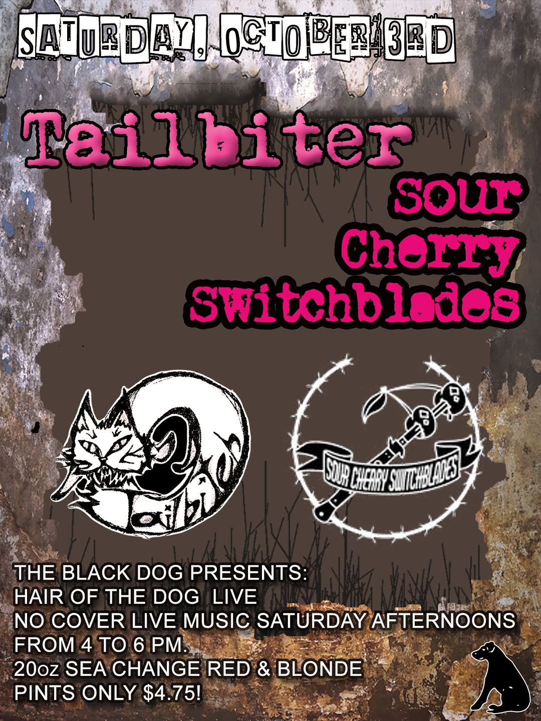 Live at the Black Dog on Saturday, October 3rd -