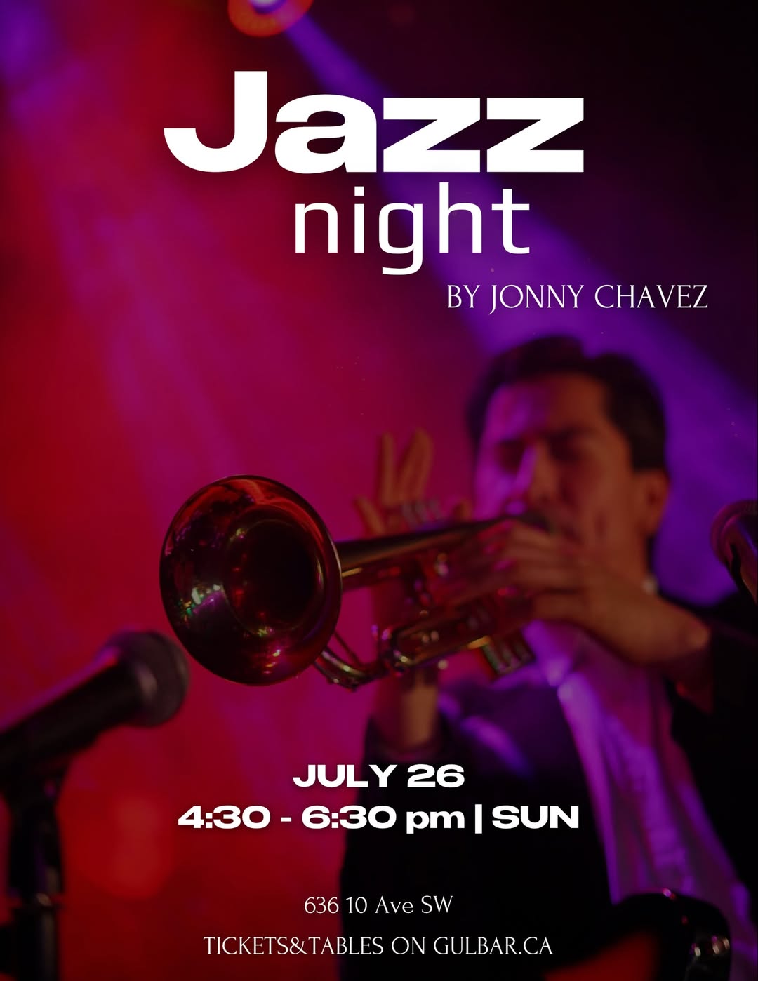 Sunday Jazz with Jonny Chavez Quartet 🎺