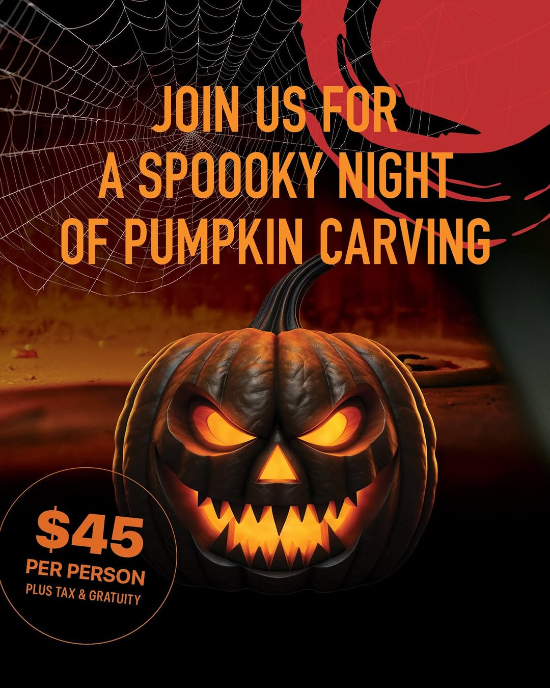 🍷🎃🍕Join us for a spoooky night of pumpkin carving at Piatto! This fun and delicious evening includes everything you n