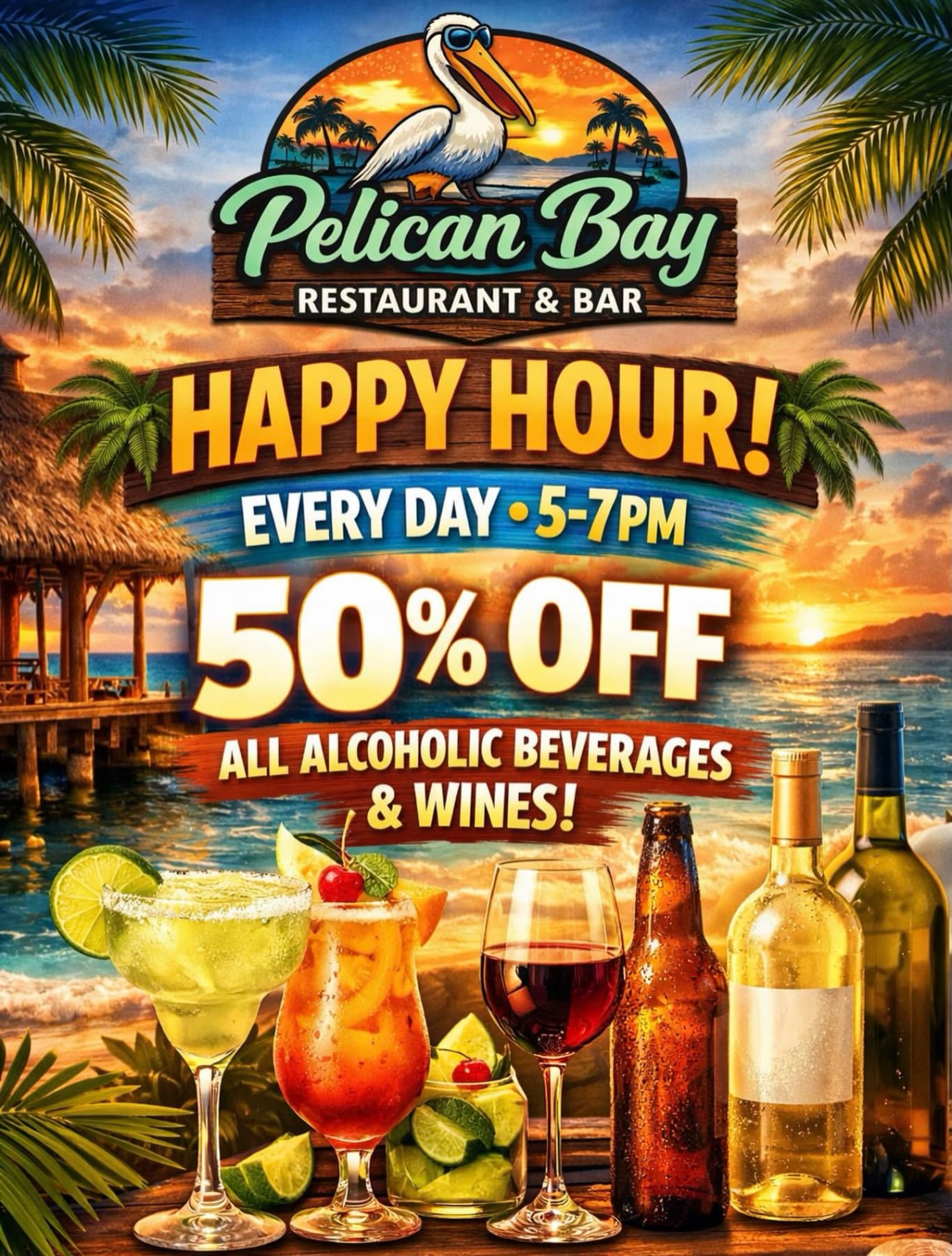 🍹 Beso Del Mar vibes+ Happy Hour = The Perfect Evening 🌅