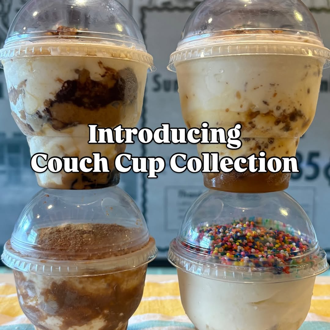 Meet your new favourite! Our Couch Cup Collection - Product sold frozen, time to stock up! #jennandlarrys #icecreamshopp