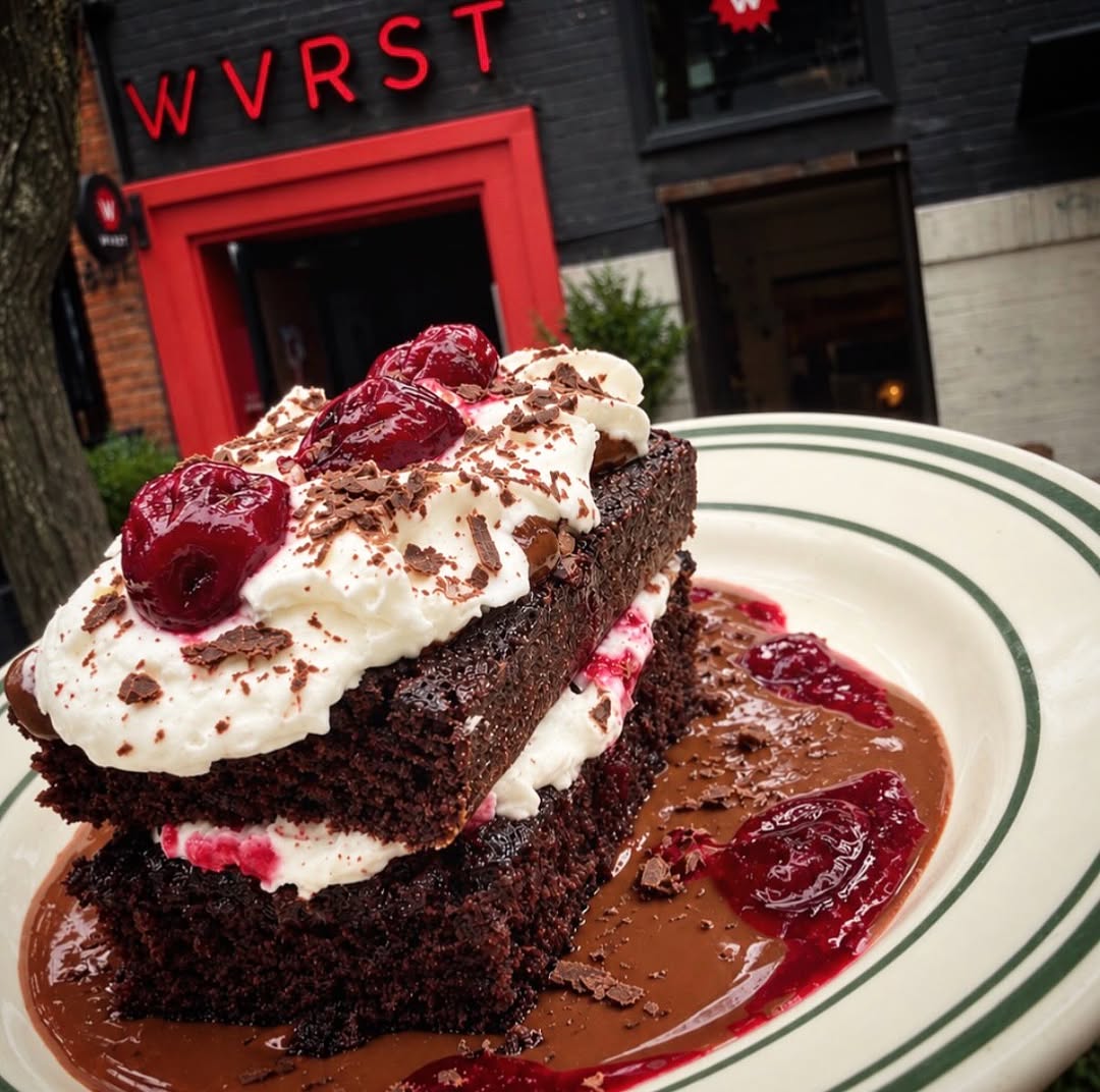 Our house-made Black Forrest cake.