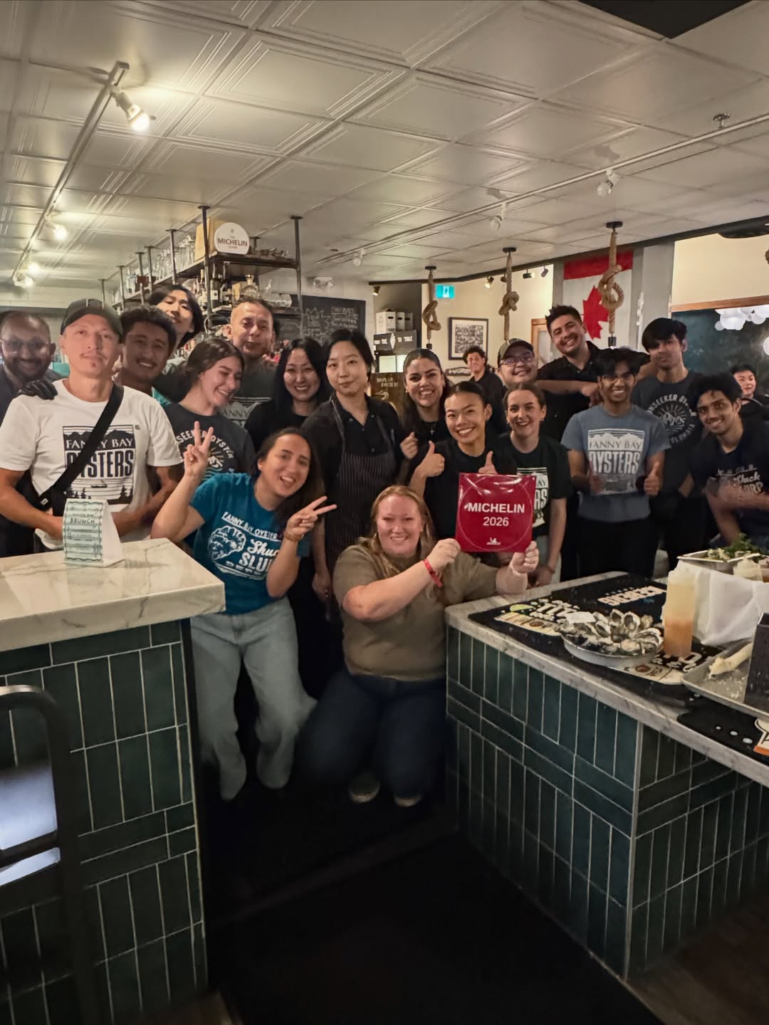 Round 5! Great team, great oysters, great vibes, great accomplishments ❤️ #FannyBayOysterBar #Vancouver #Michelin #Recom