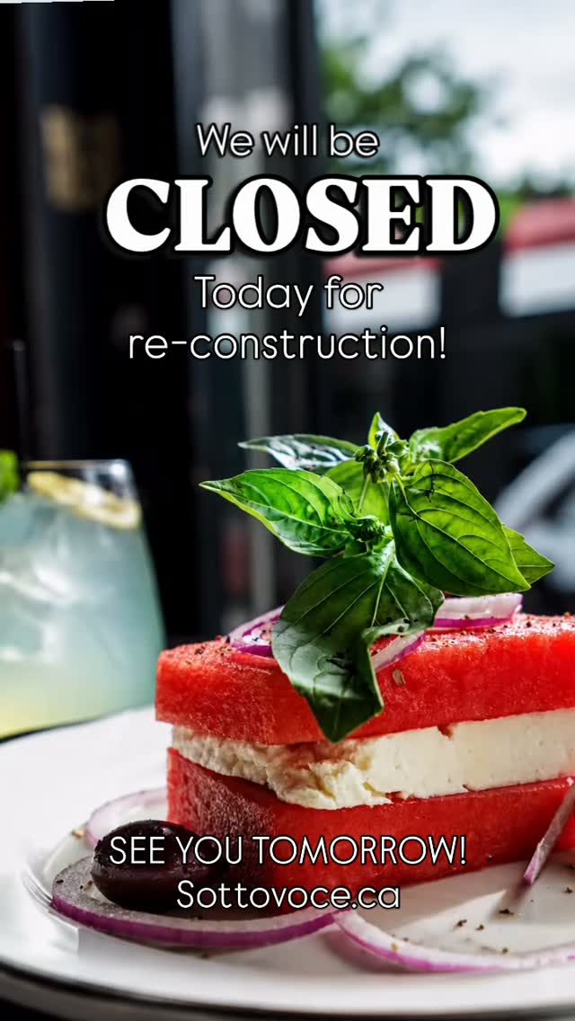 Hi Sotto fam!💗We will be closed today for some