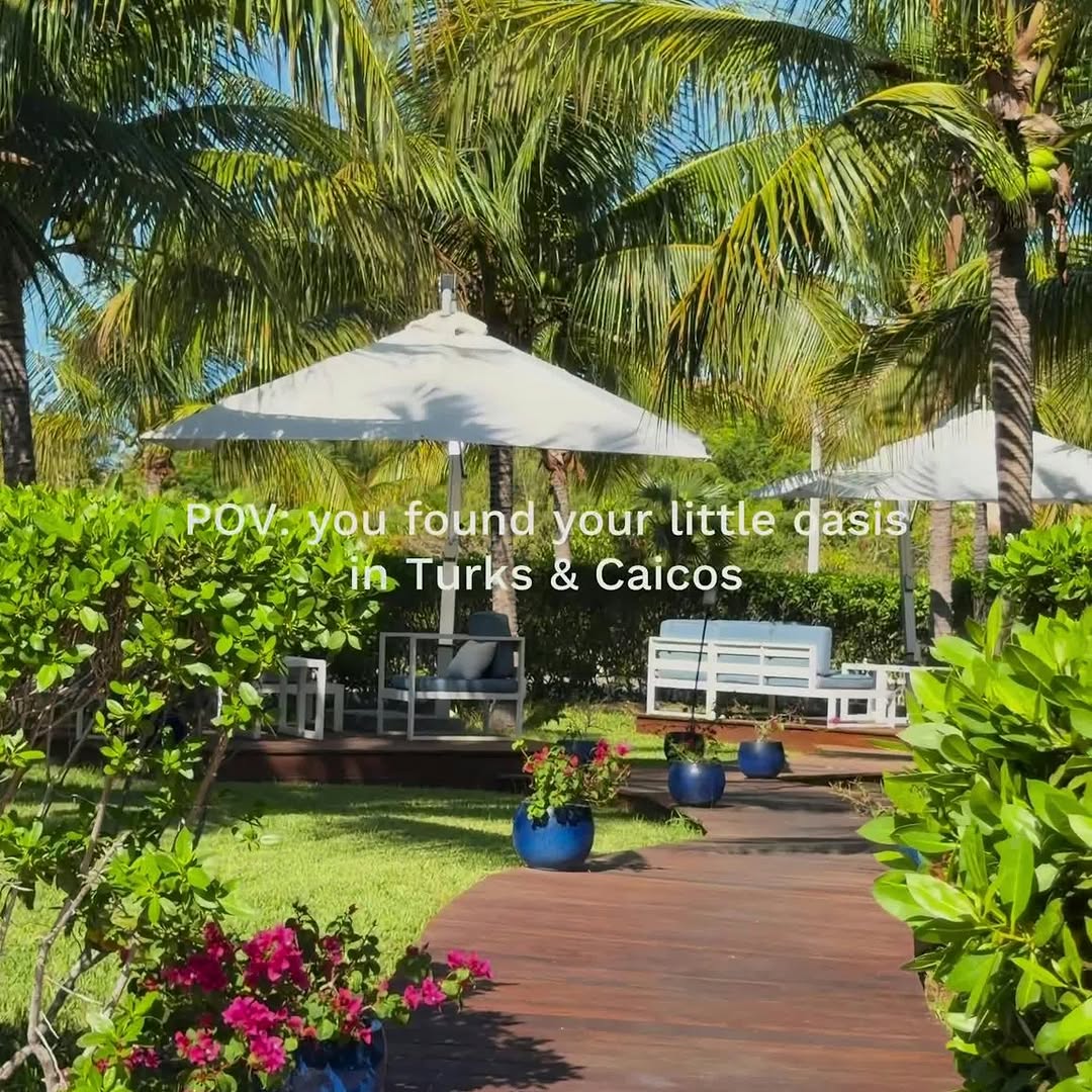 A quiet place to come back to after a day exploring Turks & Caicos. Lush gardens, peaceful pools, and Grace Bay just mom