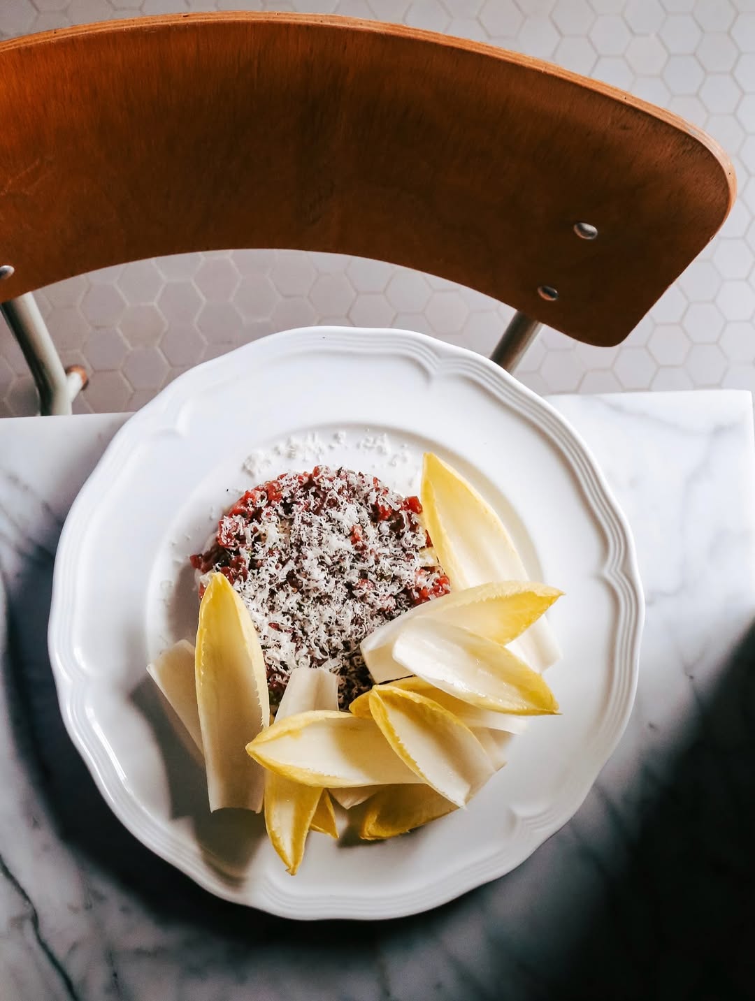 Wagyu Beef Carne Cruda, Bagna Cauda, Crema, Endive