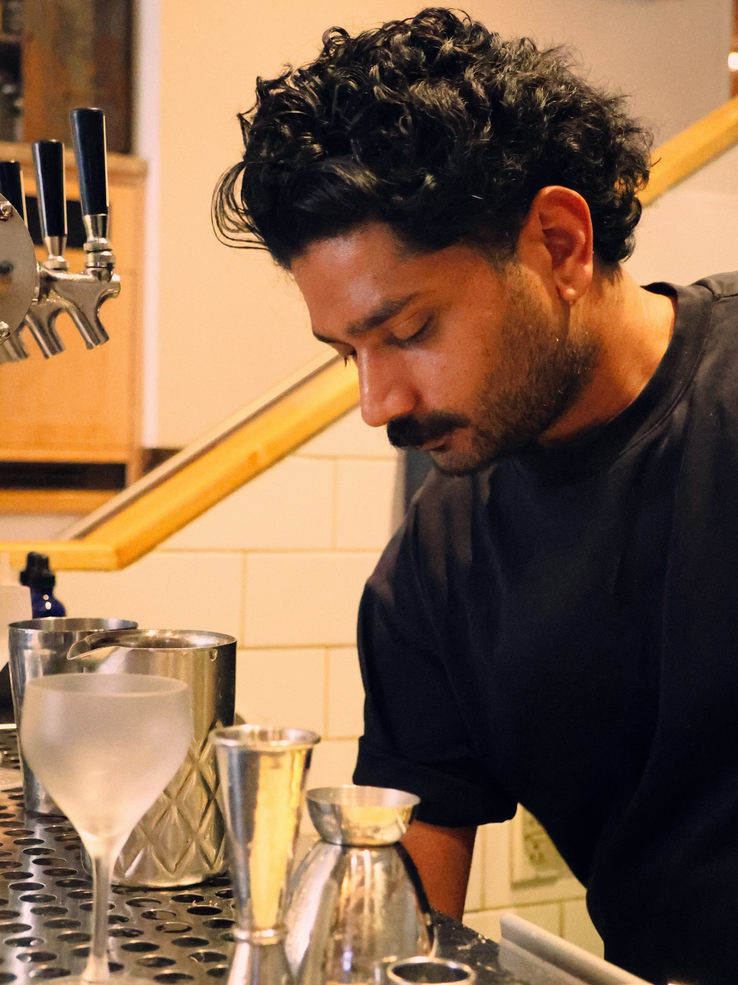 Behind the bar