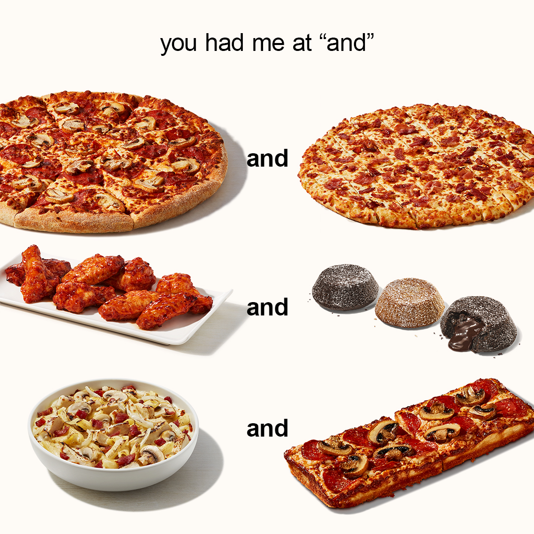 Why choose just one? Mix, match and make it yours with any 2 or more items starting at $8.99 each. Use code 8930. 🍕