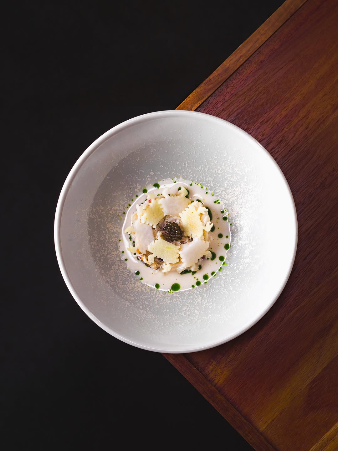 DUNGENESS CRAB almond, koji, apple